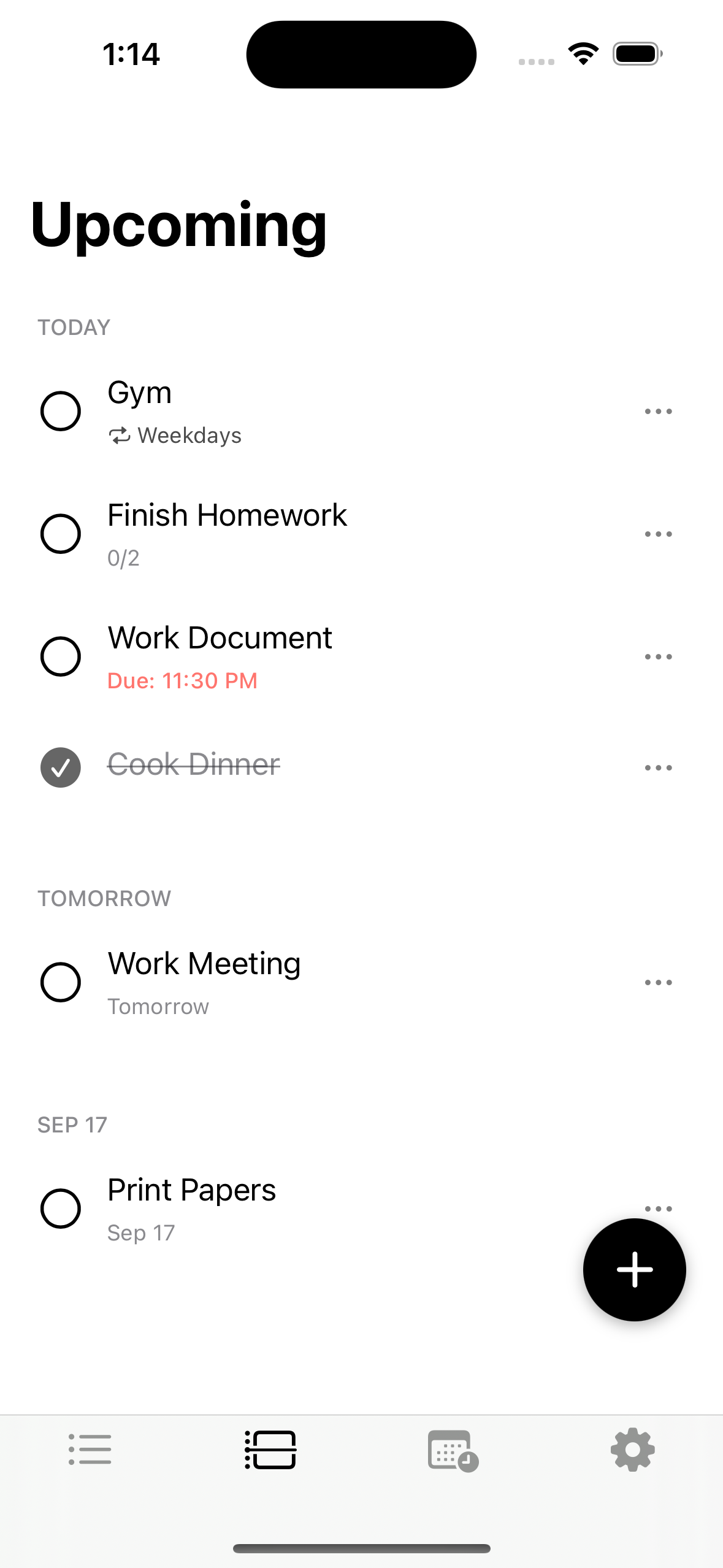 TodoList Task List